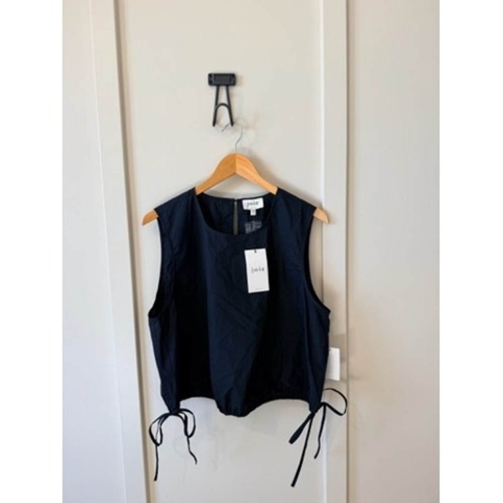 Joie Black Tess Cotton Sleeveless Top w/ Side Ties NWT Size 2X Summer datenight